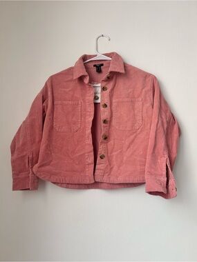 Girls Forever 21 Pink Corduroy Button-Front Jacket